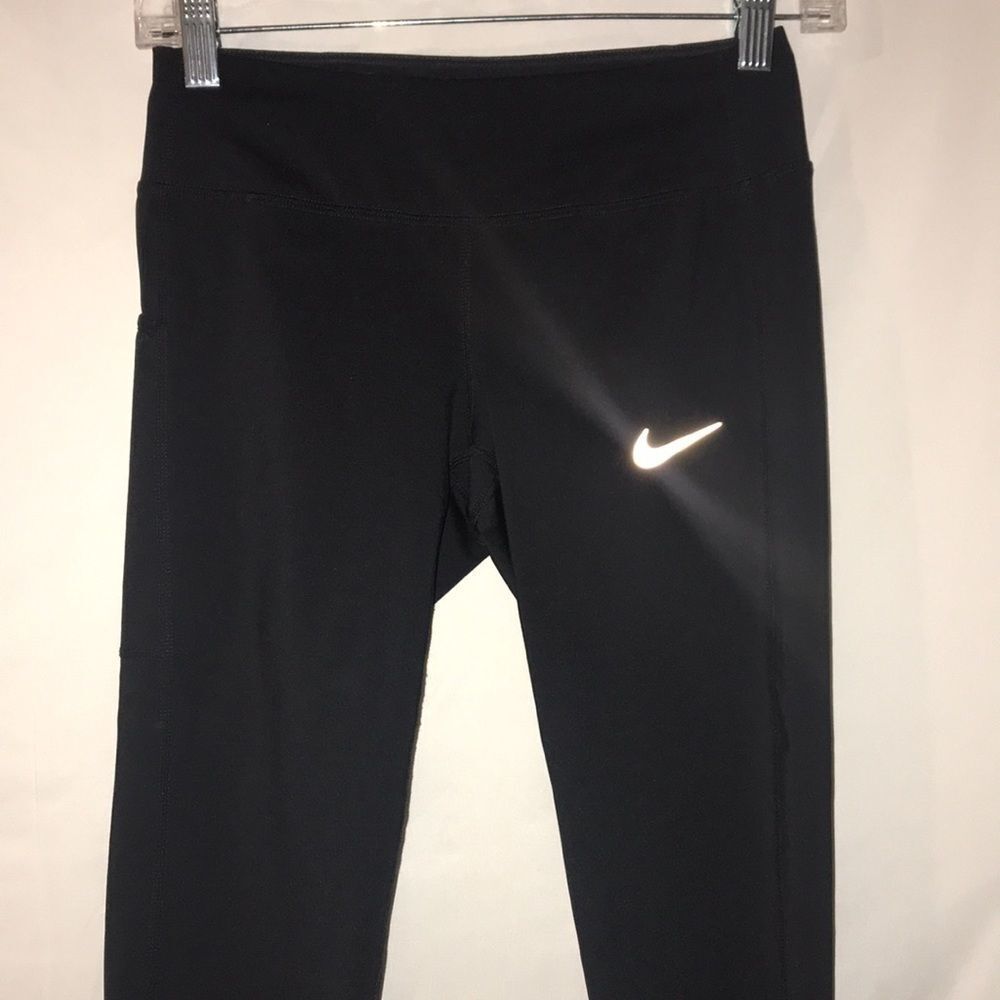 Nike x sacai Women's Black Dri-Fit Ponte Knit Drawstring Leggings Size XS‎